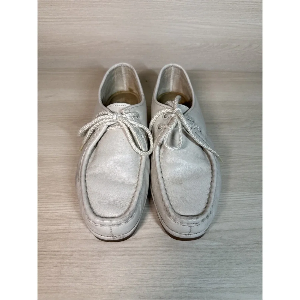 Vintage Florsheim Bone Leather Classic Oxford Shoes‎ Crepe Sole 40617 Size 6.5M